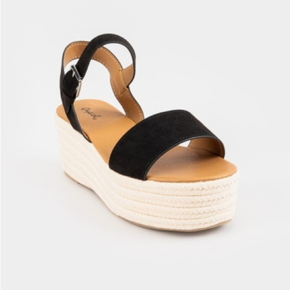 NEW- Qupid Big Bang Espadrille Wedge Sandals - Picture 1 of 17